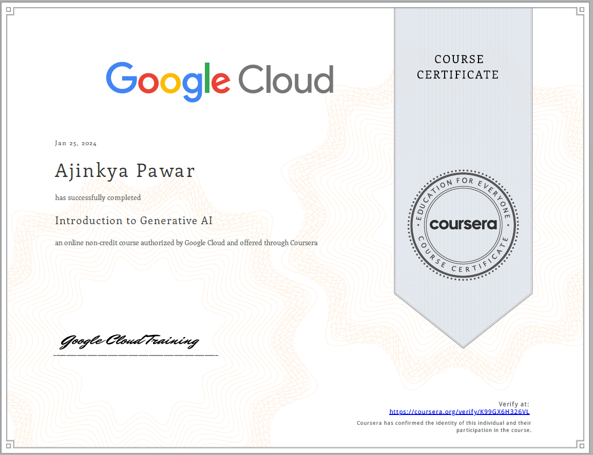 Gen AI Certificate